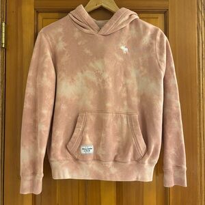 Abercrombie & Fitch Pink Washed Hoodie with Logo Patch size kids 13 / 14
